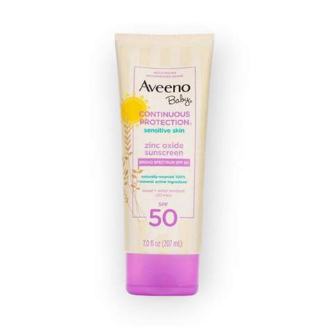 Aveeno Baby Continuous Protection Sunscreen with Broad Spectrum SPF 50 ...