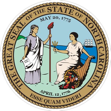 North Carolina State Seal Decals / Stickers | North carolina, Carolina ...