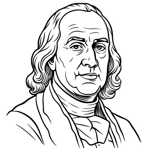 Benjamin franklin coloring pages 51005167 Vector Art at Vecteezy