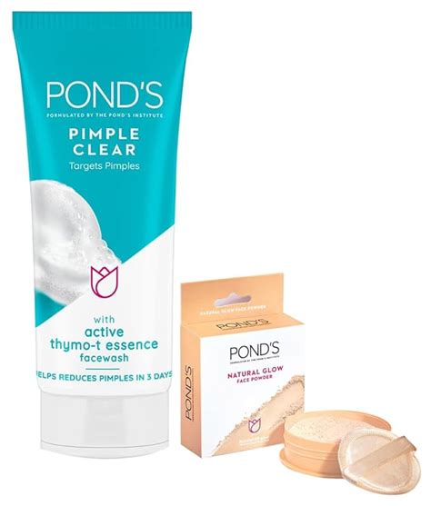 POND'S Pimple Clear & Germ Removal Facewash 100 g&Pond's Natural Glow ...