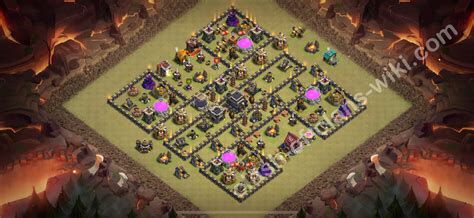 Best War Base TH9 with Link, Anti Everything, Hybrid 2025 - Town Hall ...