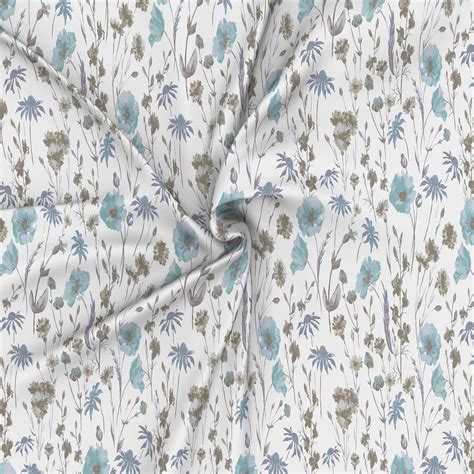 Buy MASPAR Hermosa Regency Blue Floral Printed Cotton Super King ...