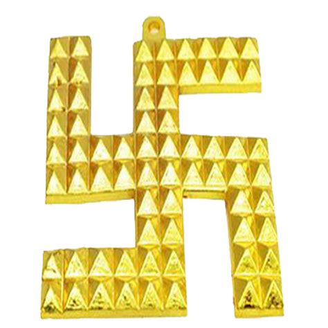 Buy Navgreh Metal Swastik Pyramid Yantra 6 x 6 cm, Gold with Free ...