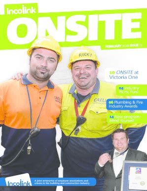 Fillable Online 10 ONSITE at Victoria One - Incolink Fax Email Print ...