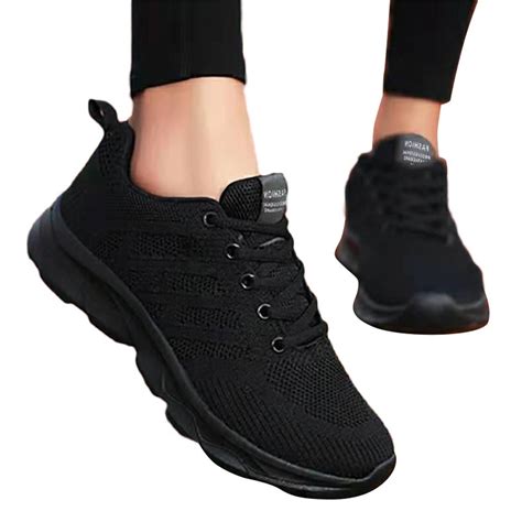 Daznico Women's Black, Non-Slip Athletic Sneakers, Breathable Mesh ...