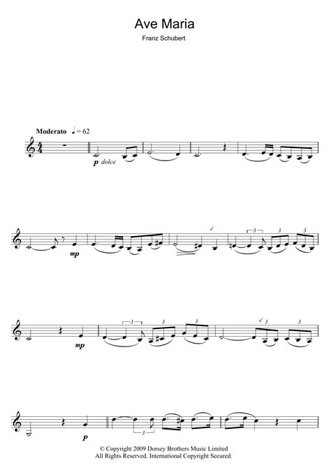 Ave Maria von Franz Schubert Noten zum Klarinette solo bei Sheet Music Direct