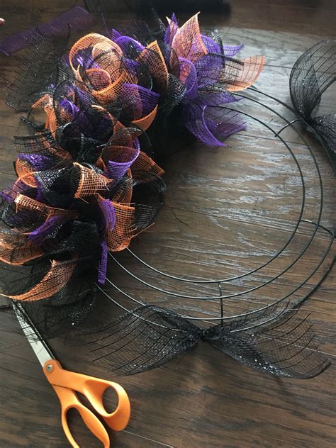 Diy mesh dollar tree halloween wreath – Artofit