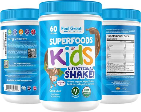 Buy Superfoods for Kids by Feel Great Vitamin Co. | Nutritional Protein ...