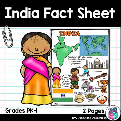 India Fact Sheet for Early Readers | Made By Teachers