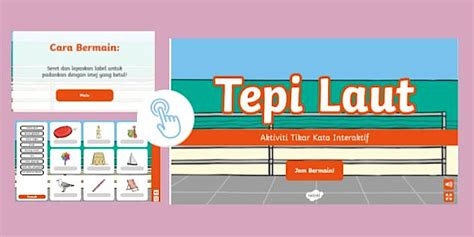 Aktiviti Tikar Kata Interaktif Tepi Laut