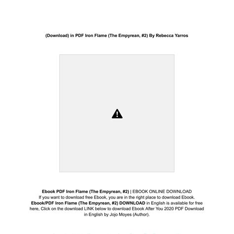 [Download] PDF Iron Flame (The Empyrean, #2) By _ (Rebecca Yarros).pdf ...
