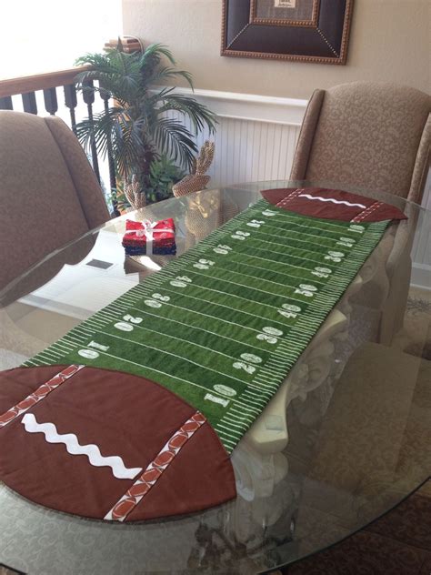Homemade Table Runner Ideas Sports Theme 的图像结果