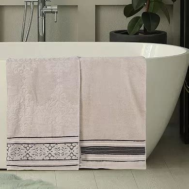 SUPERIOR Sadie Zero Twist Cotton Elegant Floral Solid and Jacquard Bath ...