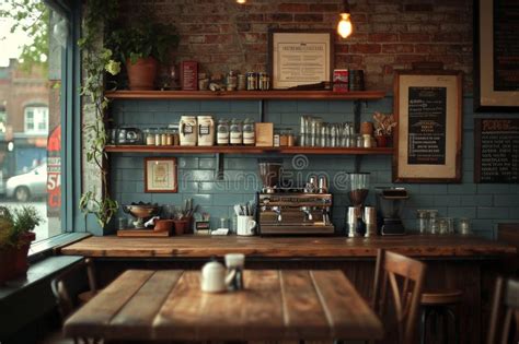 Rustic Coffee Shop Design 的图像结果