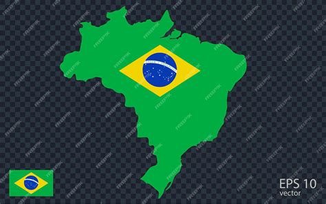 Premium Vector | Vector map of Brazil Vector design isolated on grey background