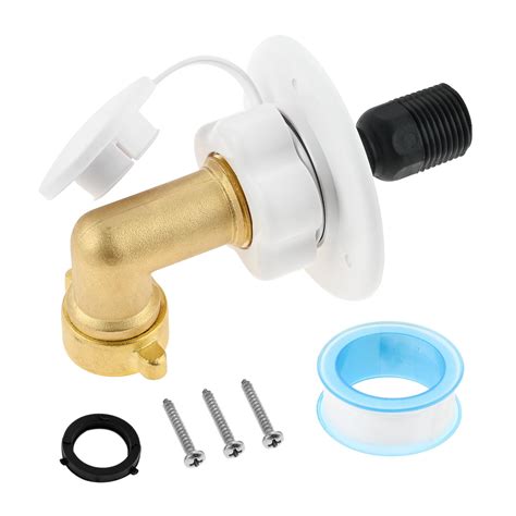 Buy SURIEEN RV City Water Fill Inlet Flange Brass with Hose Elbow Check ...