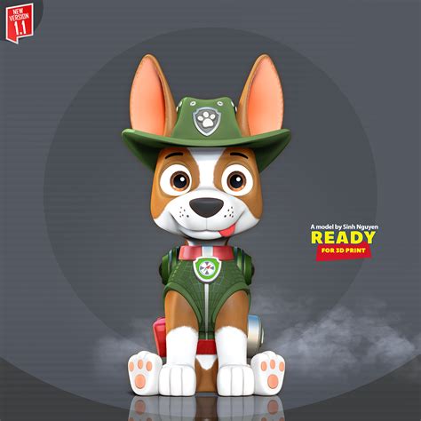 3D file Tracker - Paw Patrol Fanart・Model to download and 3D print・Cults
