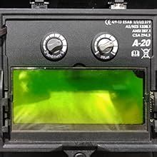 ESAB A20 Sensor Control Auto Darkening Arc Welding Helmet with in-built ...