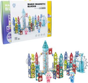 KIDHUT 3D 216 Pcs E Musical Elevator Marble Run Race Track Magnetic Toy ...