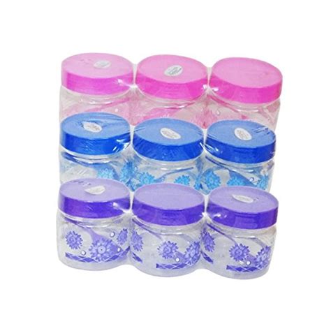 Buy 250 ml Multi-Color Mini Plastic Food Storage Containers,Pack of 9 ...