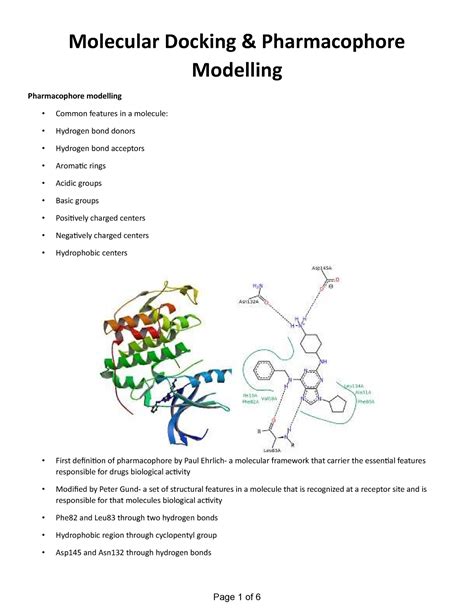 Chapter - 25 Docking Pharmacophore modelling - Page 1 of 6 Molecular ...