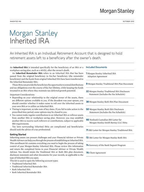 Morgan Stanley Inherited IRA Form - Fill Online, Printable, Fillable ...