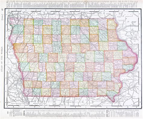 Iowa Map - Guide of the World