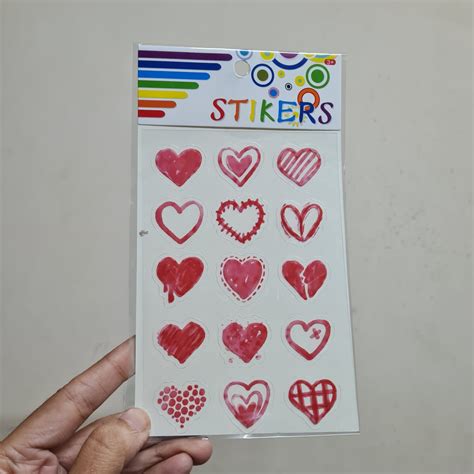 Transparent Stickers Red Hearts – Arteria - the art hub