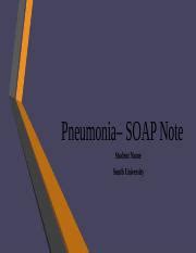 Image result for Soap Note Example Pneumonia