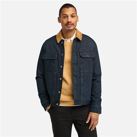 Trucker Insulated Denim Jacket for Men in Dark Blue | Timberland UK