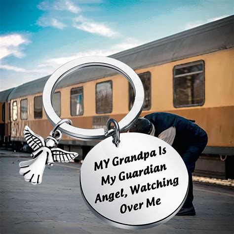 Buy FOTAP Grandpa Memorial Keychain Loss of Grandpa Gift in Memory of ...