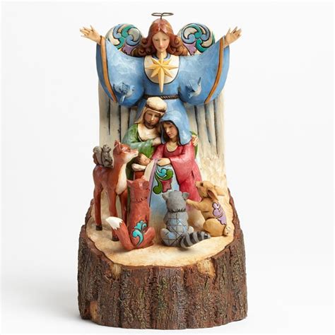 Jim Shore for Enesco Heartwood Creek Carved Woodland Nativity Figurine ...