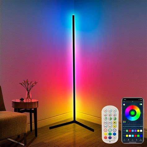 DeeprBling Lampada da Terra LED, 165cm Piantana Lampada RGB Dimmerabile ...
