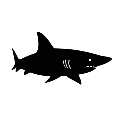 A black and white silhouette of a shark | Premium AI-generated vector