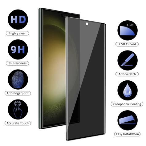 Buy For Samsung Galaxy S22 22 Plus S23 Ultra Privacy Tempered Glass ...
