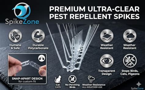 SpikeZone Bird Spikes for Balcony | Pigeon Control Spikes for Window AC ...