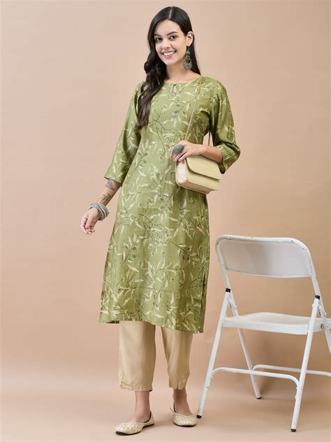 Green Solid Kurta for Women, Shop from SHREE at Best Cost