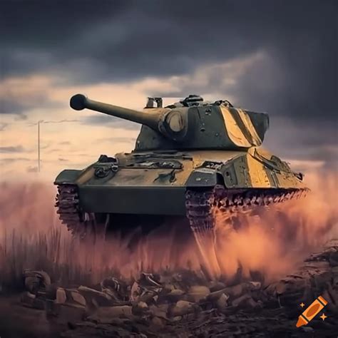 French ww2 tank destroyer on the battlefield