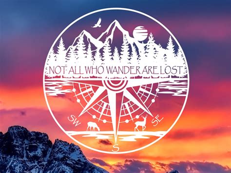 Buy Not All Who Wander Are Lost Decal, RV Decal, Camper Deca, Outdoors ...