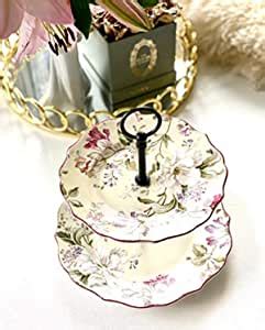 Buy Devnow Ceramic Gisela Cream 2 Tier Cake Stand Online at Low Prices ...