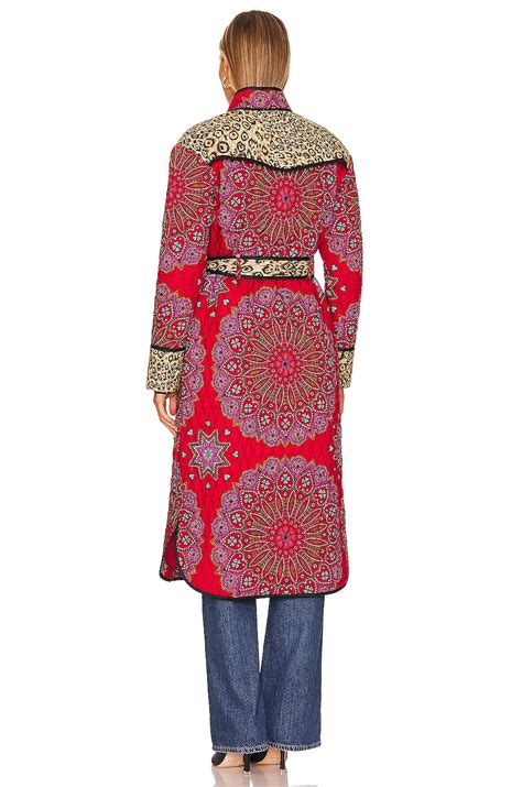 Hayley Menzies Dalton Quilted Coat in Scarlet | REVOLVE
