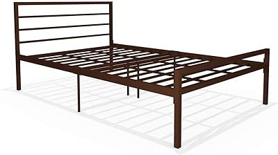 Homdec Hercules Hybrid Wood and Metal Structure Double Size Bed, Heavy ...