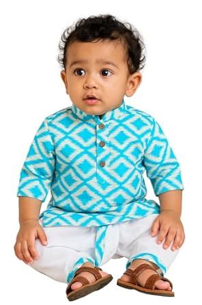 Buy mustmom Baby Boy Dhoti Kurta Dress, Ethnic Wear for Rakhi ...