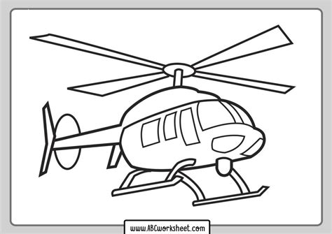 Helicopter Colouring Pages Printable