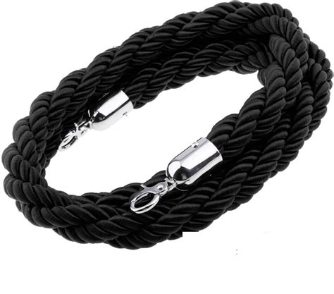Auto-plaza 5 Feet (1.5 Meter) Black Queue Barrier Twist Rope, India | Ubuy