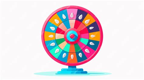 Lottery Wheel Icon on White Background Vector Illustration | Premium AI ...