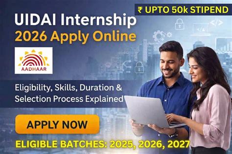 UIDAI (Aadhaar) Hiring Freshers for Technology Internship 2026 ...