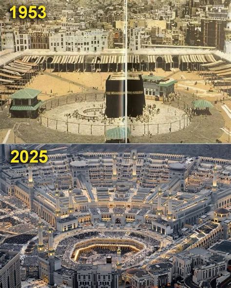📍Mecca: Then and Now — 1953 vs. 2025 🕋 These two images show the ...