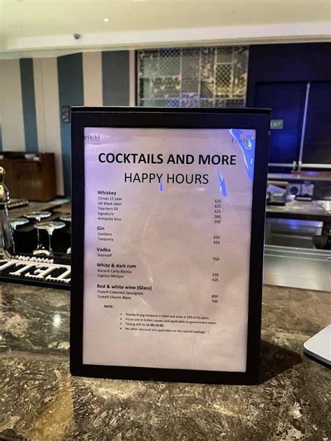 Menu at Cocktails & More Lounge And Bar - Fairfield by Marriott Jodhpur ...