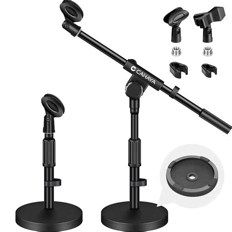 Amazon.com: CAHAYA Microphone Stand Desk Adjustable: Boom Arm Mic Stand ...